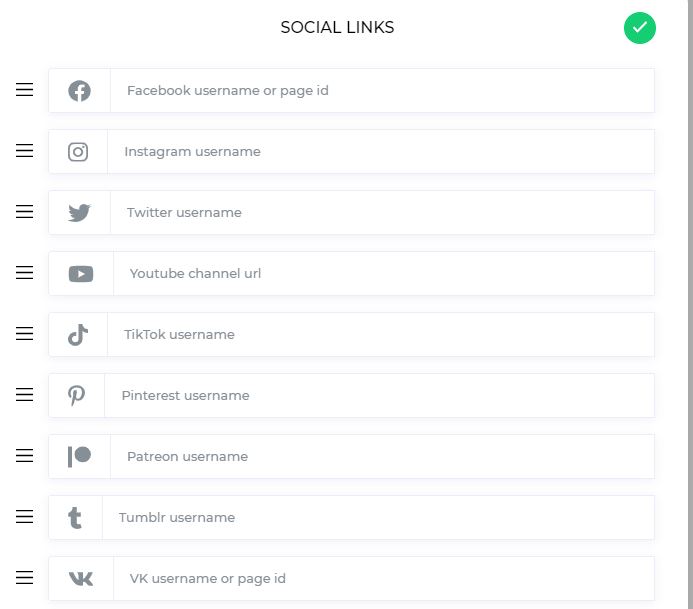 adding social media links to shorby